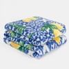 OHS Blanket Throw Lemon Print, Blue Sofa Bed Picnic Garden