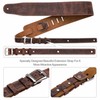 Nefelibata 3" Wide Extended Guitar Strap, Full Grain Cowhide Leather