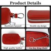 Hbxdeco Car Key Case, Leather Zipper Car Key Fob Holder