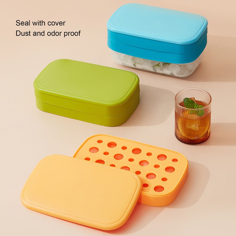 Reusable Flexible Ice Cube Maker Mold Easy Release Round Ice