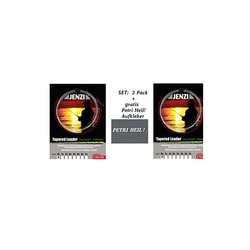 Set: 2 Pack Tapered Leader Fly Leader by Jenzi All