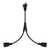 Strhowill Nema 1-15P to Dual Nema 1-15R Splitter Cable Polarized,US