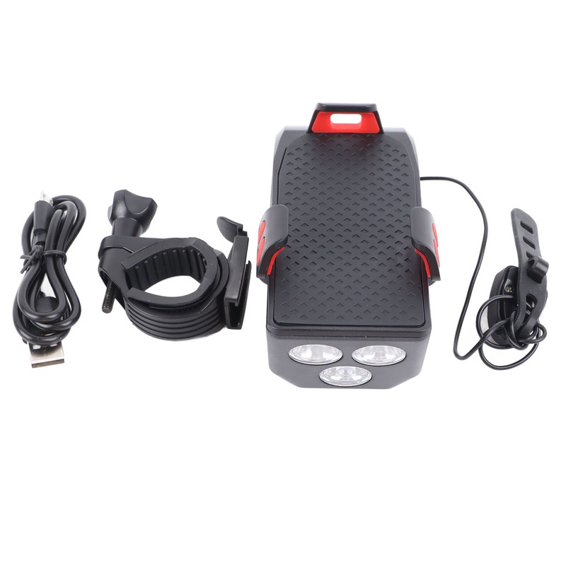 Bicycle Light Multifunctional Bike Phone Stand Headlight Speakers Kit for