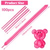 100 pcs 260 Long Balloons (Hot Pink Balloons)