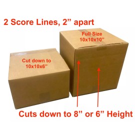 Made in USA 10-Pack of 10x10x10" Shipping BOXES Packing Moving Storage Cartons Cardboard Box