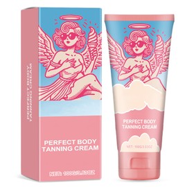 Perfect Body Tanning Cream, Tanning Accelerator, Tanning Lotion Self Tanner With Coconut Oil & Carotene, Hydrating Sunbed Cream For Deep Results, Nourishing Lightweight and Non-Greasy