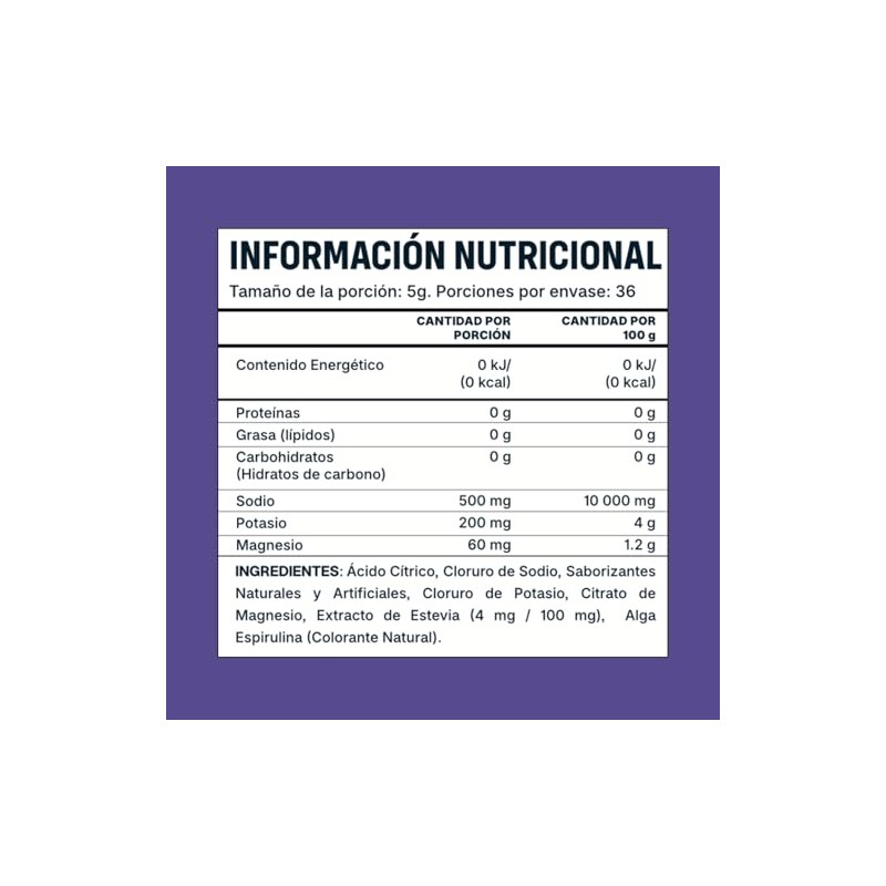 Stride Hydrate Electrolitos Polvo Sabor Mora Azul Porciones 500 Sodio