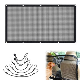 NCOALE Dog Car Barrier, Dog Guard for Car Boot Universal Guards for Cars Pet Divider Safety Net with Adjusting Rope and Hook for SUV Pickup and Small Car (115 * 62cm)
