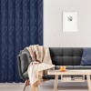 BUHUA Short Blackout Curtains - Silver Wave Pattern, Grommet Top