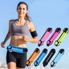 Minimalist Running Belt Bag with Water Bottle Holder and Phone Pocket Storage Black 3ea