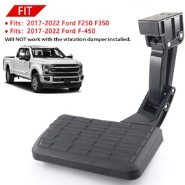 75313-01A Rear Bed Step Retractable Bumper Step for 2017 2018 2019 2020 2021 2022 Ford F250 F350 F450 (F450 Will not Work with The Vibration dampner Installed) Folding Truck Tailgate Step