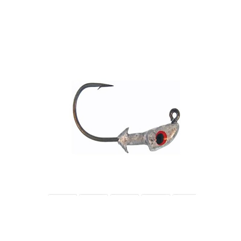 Bass Assassin Jigheads Red 0.11, Red Pumpkin, 1/16-Ounce