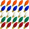 Egcol 25 Pack C9 Multicolor Replacement Bulbs, Incandescent E17 Intermediate