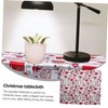 SAFIGLE Vinyl Christmas Tablecloth Square Xmas Decor Holiday Table Cover