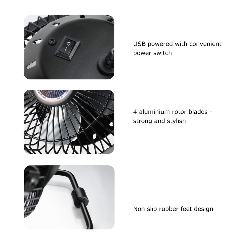 Akasa AK-UFN01-BK Mini Desk Fan