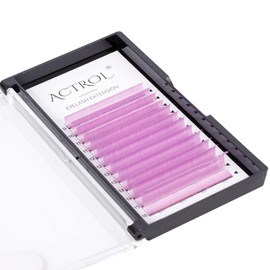 Colored Eyelash Extensions Easy Fan 9-16mm Mixed Purple C Curl Easy Fanning 0.1mm Self Premade Volume Lash Supplies