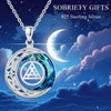ABIGY Anonymous Alcoholics Necklace 925 Sterling Silver Anonymous Alcoholic Symbol