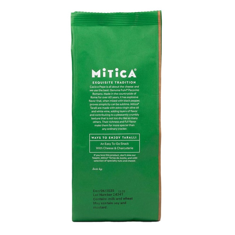 Mitica Taralli Cacio E Pepe, 8.81 OZ