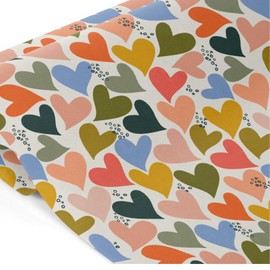 4 x Colourful Hearts Wrapping Paper - HUGE 84cm x 60cm Premium Eco Gift Wrap for Anniversary, Wedding, Birthday, Valentines, Husband or Wife (4 Sheets & 4 Tags)