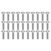 30Pcs M8x1.25 Screw Bolt A2 Stainless Steel Cup Square Coarse