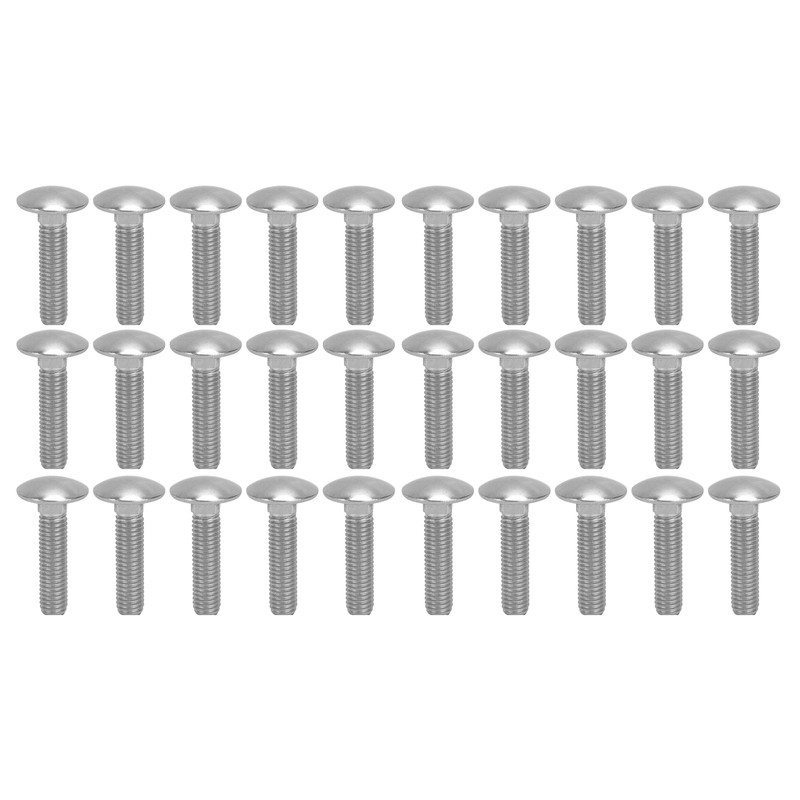 30Pcs M8x1.25 Screw Bolt A2 Stainless Steel Cup Square Coarse