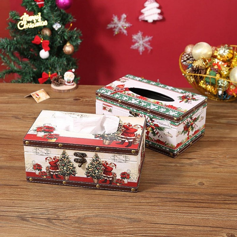 Fahgaer Christmas Tissue Box Home Indoor Dining Table Living Room
