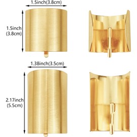4 Pcs Ponytail Holder Hair Clips Metal High Ponytail Hair Cuff Simple Cylinder Hair Buckle Barrettes French Decorative Hair Ring for Long Hair Horsetail Accessories for Women