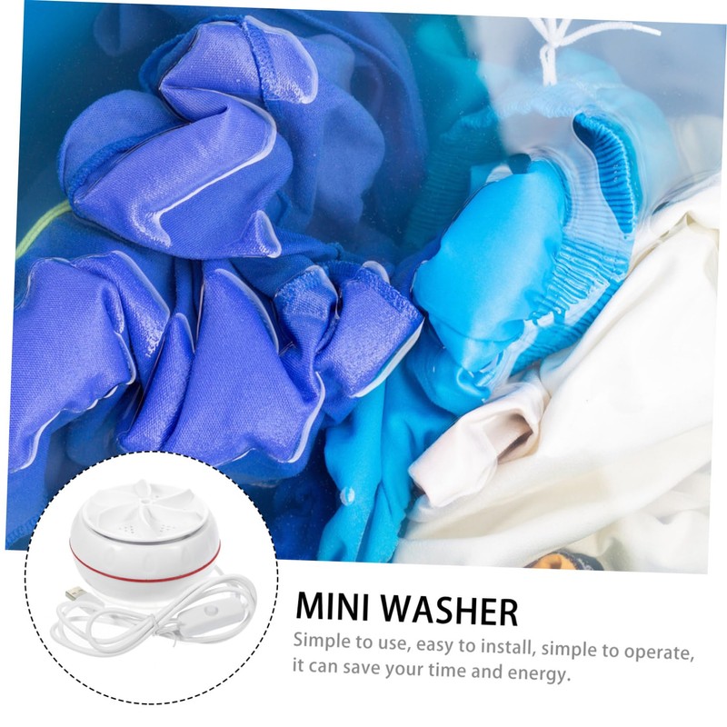 Operitacx Washing Machine Clothes Mini Small Tiny Travel Portable White
