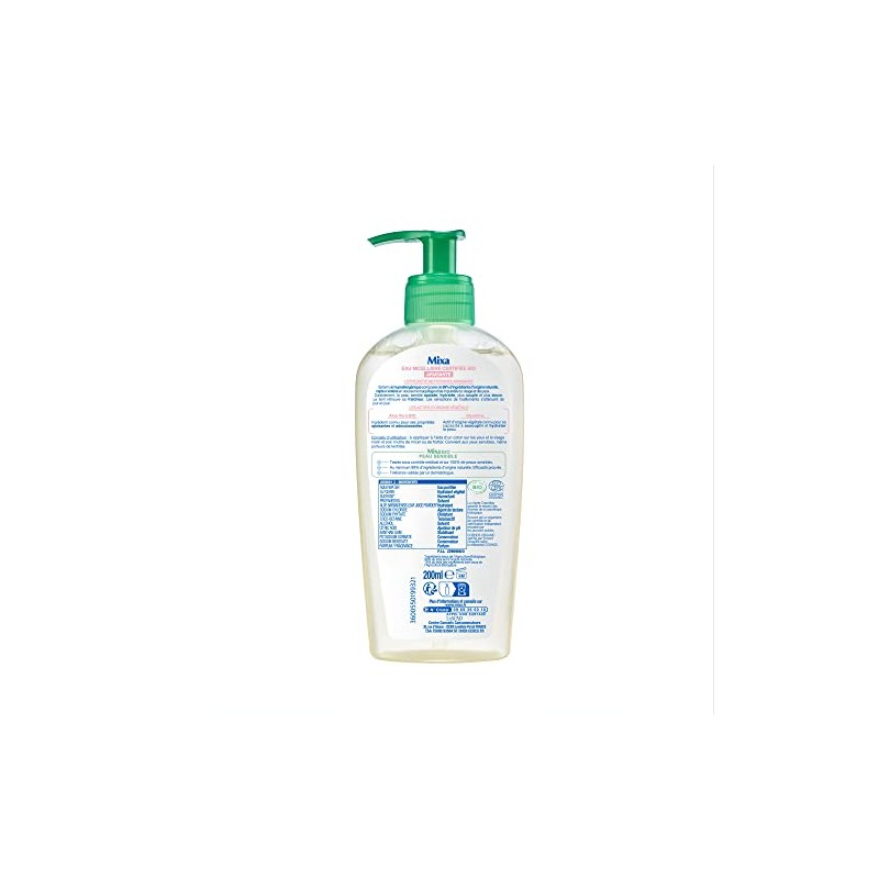 MIXA - Eau démaquillante - BIO Aloe vera et Glycérine