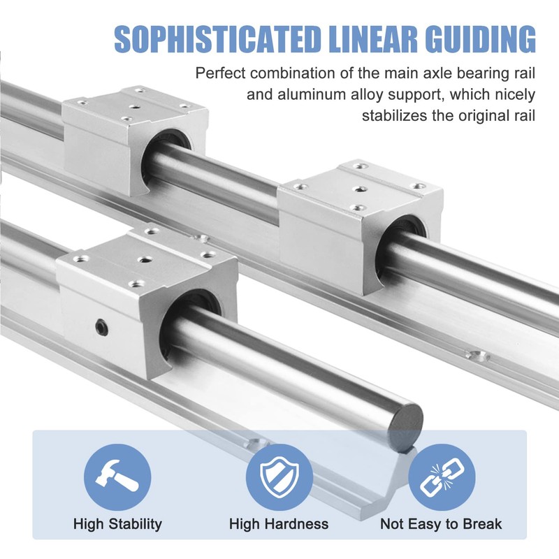 CNCMANS SBR20-800mm Linear Rail Linear Rails and Bearings Kit 2Pcs