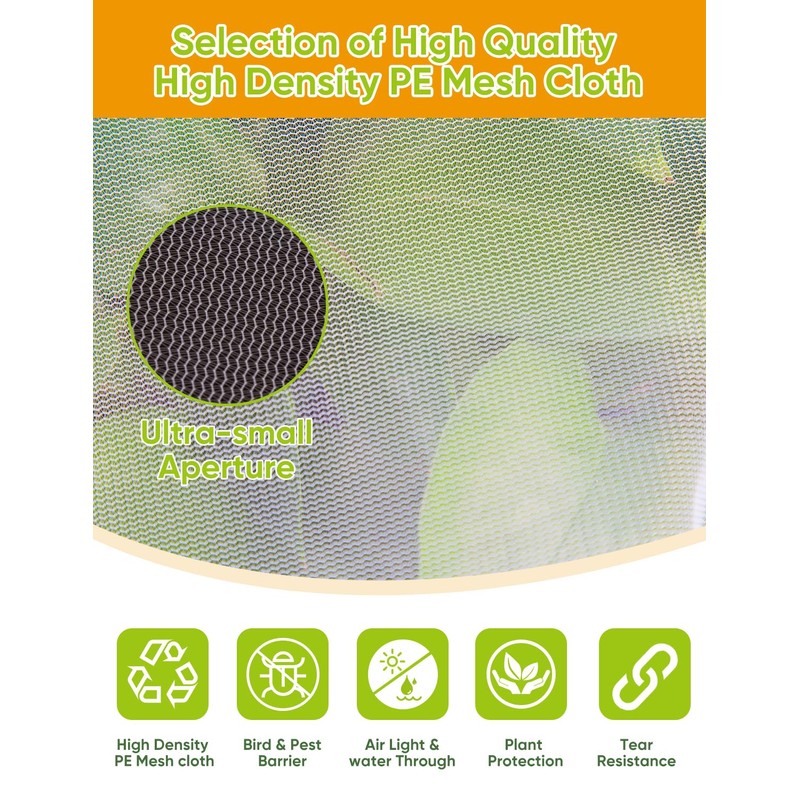 HKZ Bird Netting for Blueberry Bushes - 6Pcs Garden Netting