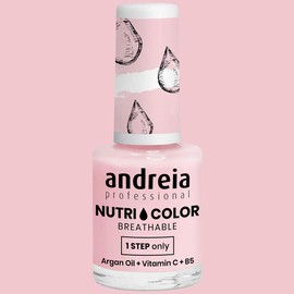Andreia Professional NutriColor NC21 Milky Pink Breathable Vegan Nail Polish 10.5 ml