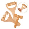 Outanaya 1 Set Deep Tissue Massage Roller Tool Natural Wood
