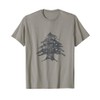 Vintage Lebanese Flag Of Lebanon Tree Retro Souvenir Gift T-Shirt
