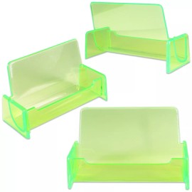 Beauticom 1pc HQ Acrylic Plastic Business Name Card Holder Display Stand (CLEAR GREEN)