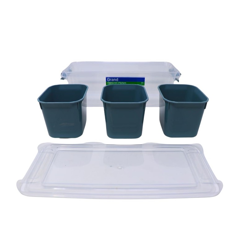Vorratsbox/Aufbewahrungsbox Grand mit Innenschalen - GRAND (02 1065) 1,8l blau