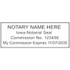 Iowa Notary Stamp | Shiny S-854 Self Inking Rectangle Stamp
