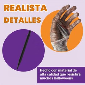 JOYIN - Decoración para Halloween al aire última intervensión con brazo zombi, estacas para Halloween, cementerio al aire última intervensión, decorac