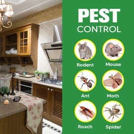 AUDQQM Pest Control, Rodent Repellent, Mouse Repellent Indoor/Outdoor, Peppermint Oil to Repel Rats, Roaches, Ants, Spiders & Moths, Mice Deterrent that Works for House, 3 Months Protection-12P