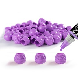 EZ Tattoo Tintenbecher - 200 Stück Daruma Einweg Tintenkappen Tattoo Tinte Pigment Halter, Tattoo Zubehör für Tattoo Nadeln und Tattoo Maschinen Set (Lila)