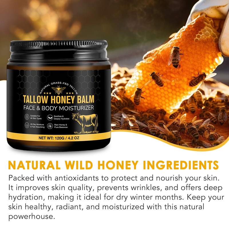 Beef Tallow for Skin, Beef Tallow for Face, Hydrating Tallow