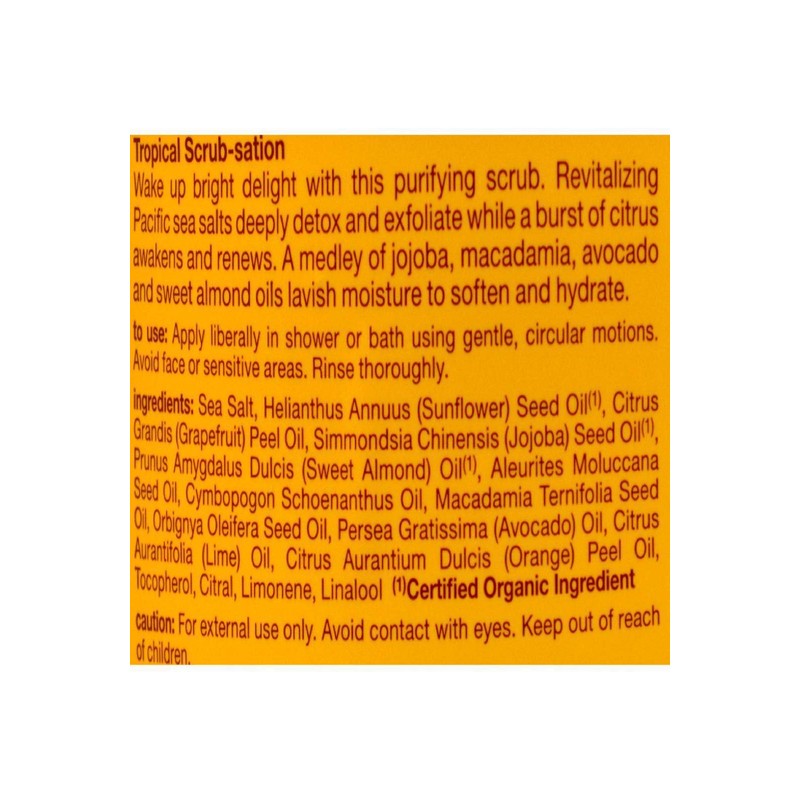 ALBA BOTANICA BODY SCRUB,SEA SALT, 14.5 OZ