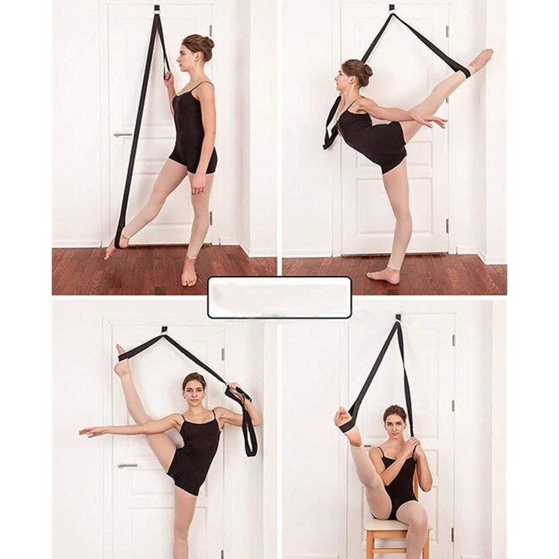 Blue Leg Stretcher Adjustable Yoga Ballet Stretch Band Door Flexible