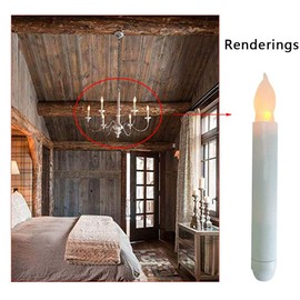 LeeHon Flameless LED Taper Candles with Warm White Battery Operated Taper Candles Electric Flickering Bright Bulb 12PCS LED Candlesticks Taper Candles Window for Thanksgiving Wedding Christmas Day