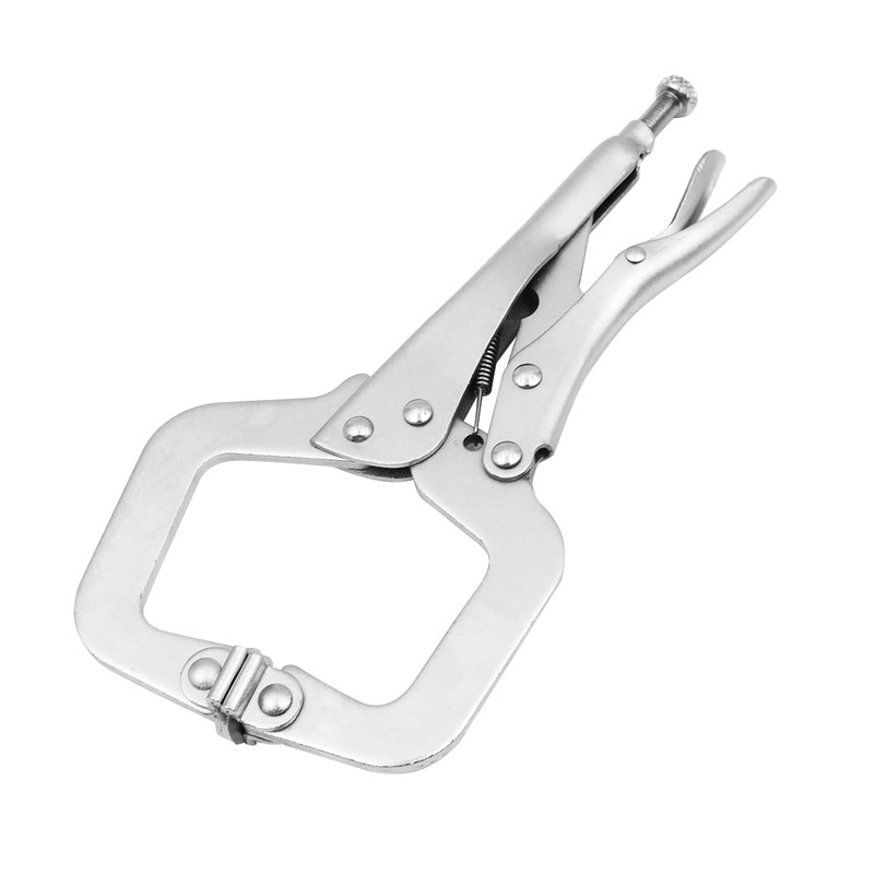 NUZAMAS (Set of 2) 9" Locking C-Clamp with Swivel Pads