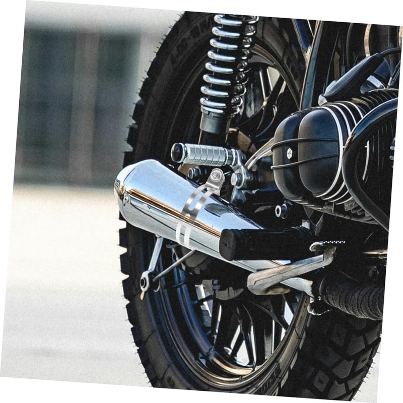 Gatuida Motorcycle Exhaust Clamp Support Stainless Steel Clamp Pipe for
