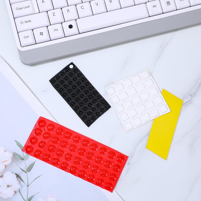 Bump Dots for Visually Impaired, 165pcs Braille Stickers(Red,Black,White,Yellow), Low Vision