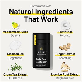 Lumin - Daily Face Moisturiser for Men - Men's Face Lotion, Men's Skin Care, Ideal for Normal & Combination Skin, 50 ml, Pack of 1