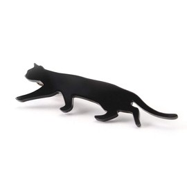 Cat Tie Clip, For Cat Lovers, Made in Japan, Men's, Gift, acrylic Brass, No Gemstone