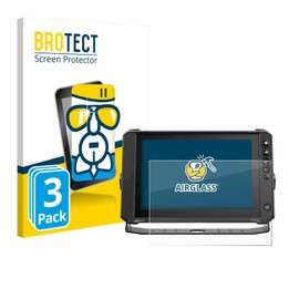 BROTECT Schutzglas für Lowrance FS Elite 10 echo (3 Stück) Schutzfolie Panzer Folie Glas [Extrem Kratzfest 9H, Anti-Fingerprint, Ultra-Transparent]